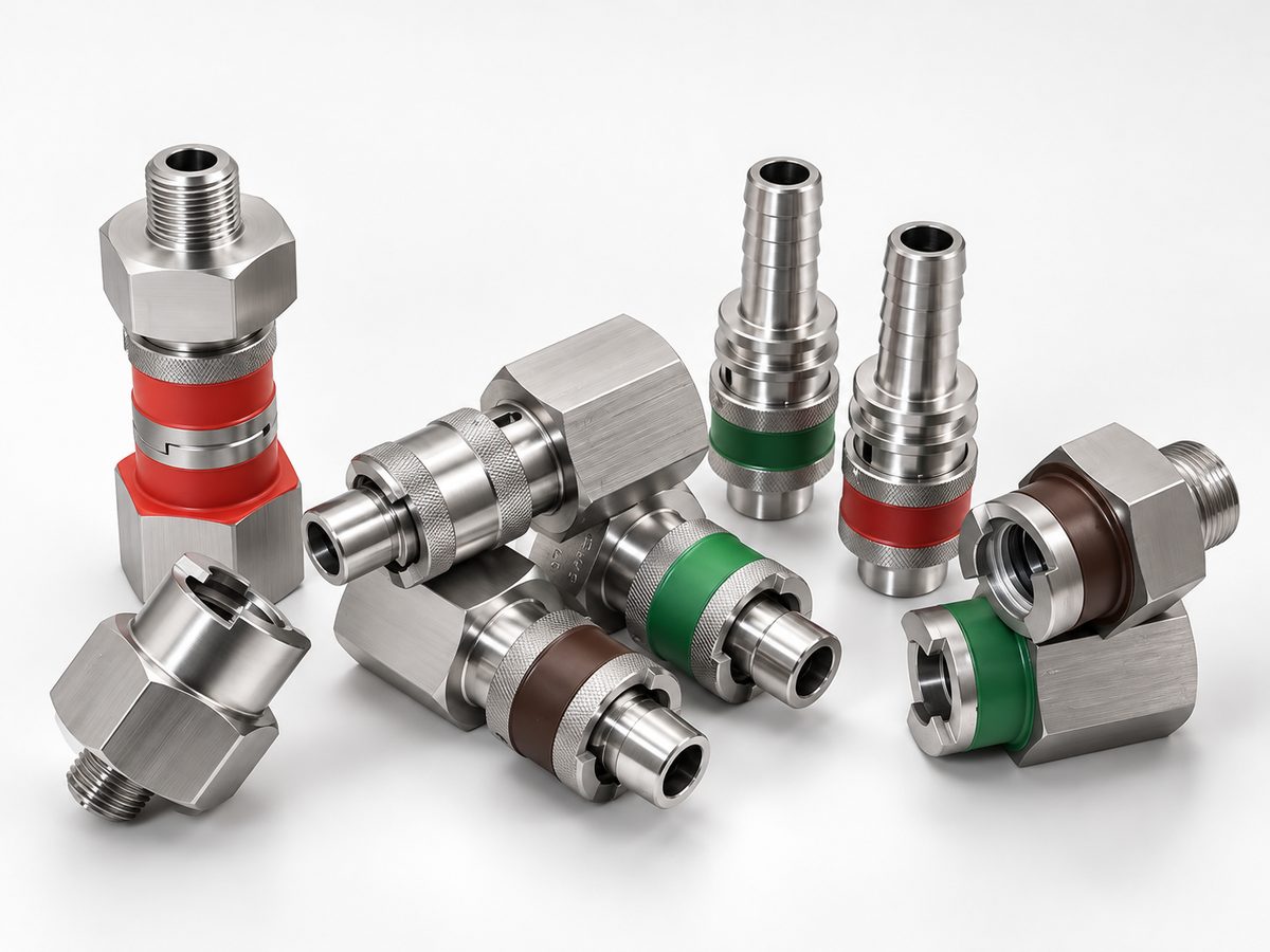 Glenlock couplings on utility hoses
